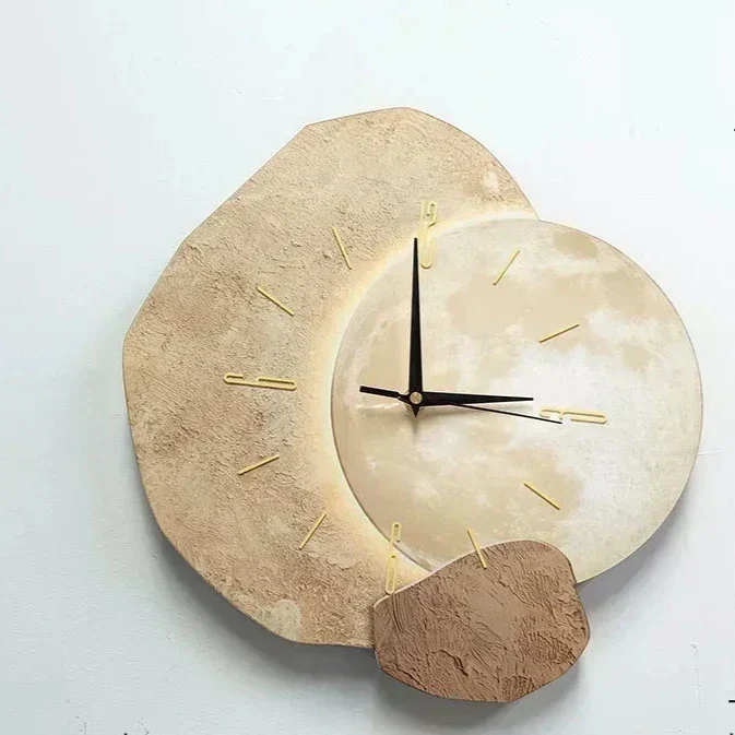 Horloge Murale Silencieuse - Bois Naturel