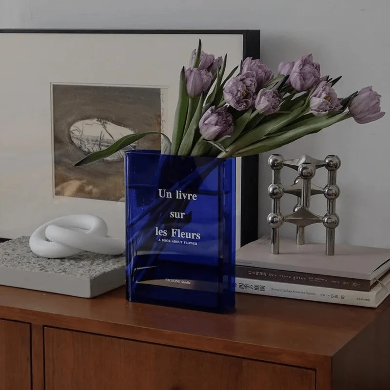 Vase Transparent - Déco Maison - Élégant & Polyvalent