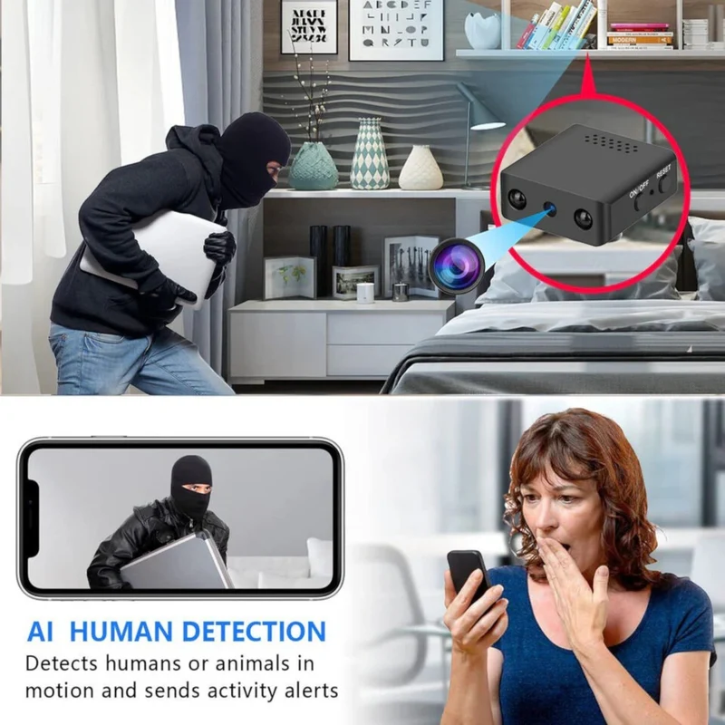 Caméra Micro HD WiFi - Sécurité, Vision Nocturne