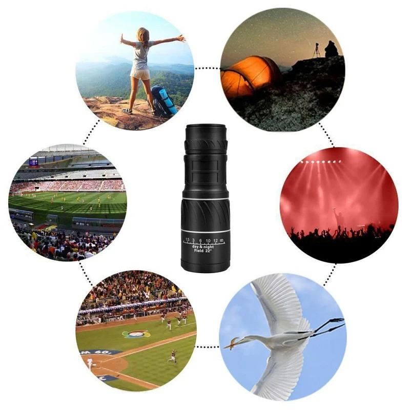 Monoculaire de Voyage 16x52 - Vision HD - Compact