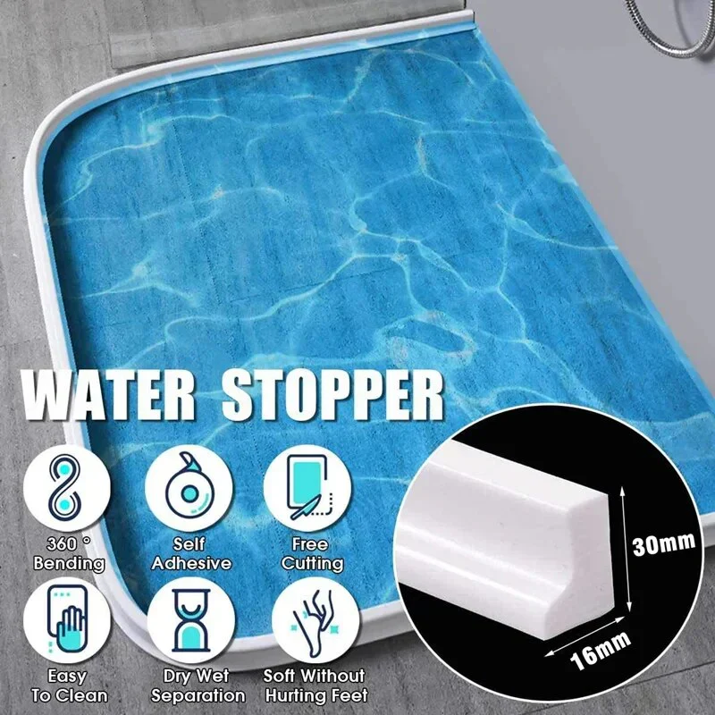 Joint Silicone Étanche - Barrière Douche WaterStop - Installation Facile