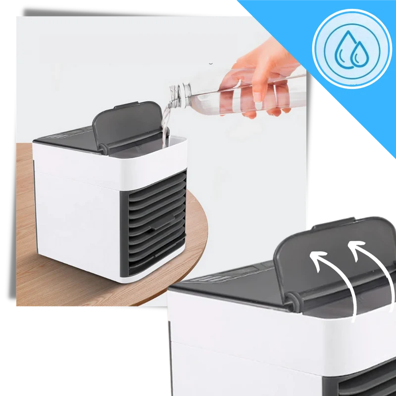 Mini Climatiseur Portable 3 en 1: Refroidisseur, Humidificateur, Purificateur