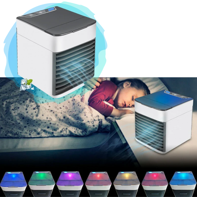 Mini Climatiseur Portable 3 en 1: Refroidisseur, Humidificateur, Purificateur