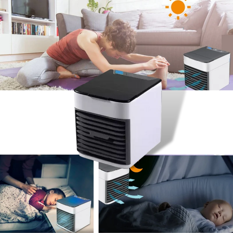 Mini Climatiseur Portable 3 en 1: Refroidisseur, Humidificateur, Purificateur
