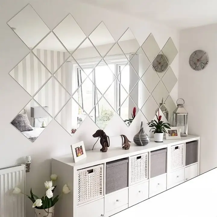 Autocollants Muraux Miroir 3D - Déco Moderne