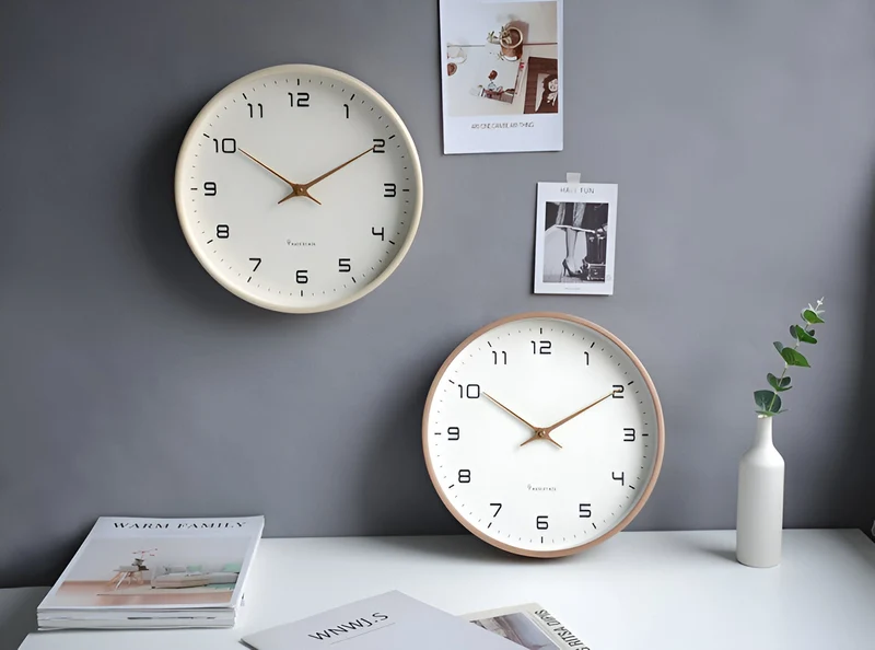 Horloge Murale Bois Ronde Nordique