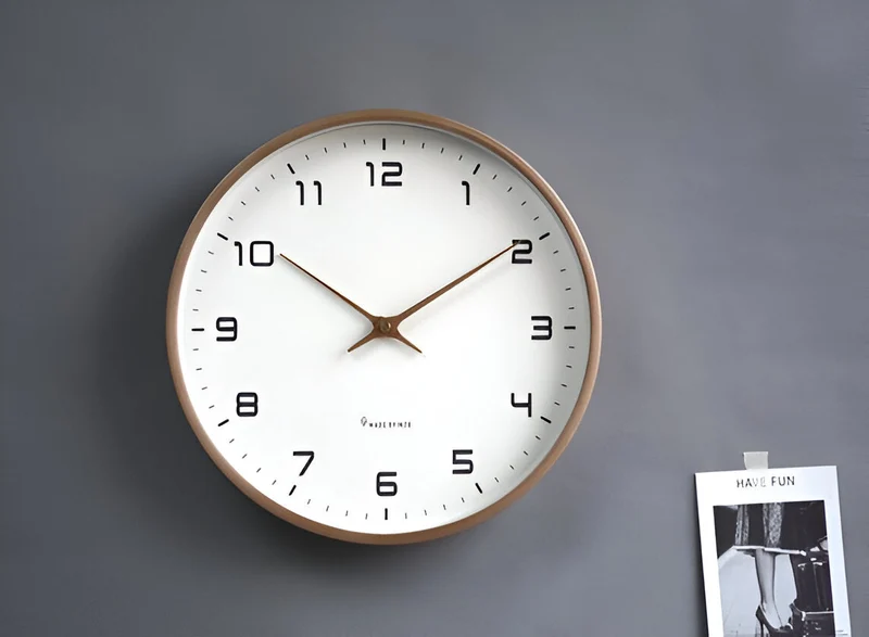 Horloge Murale Bois Ronde Nordique