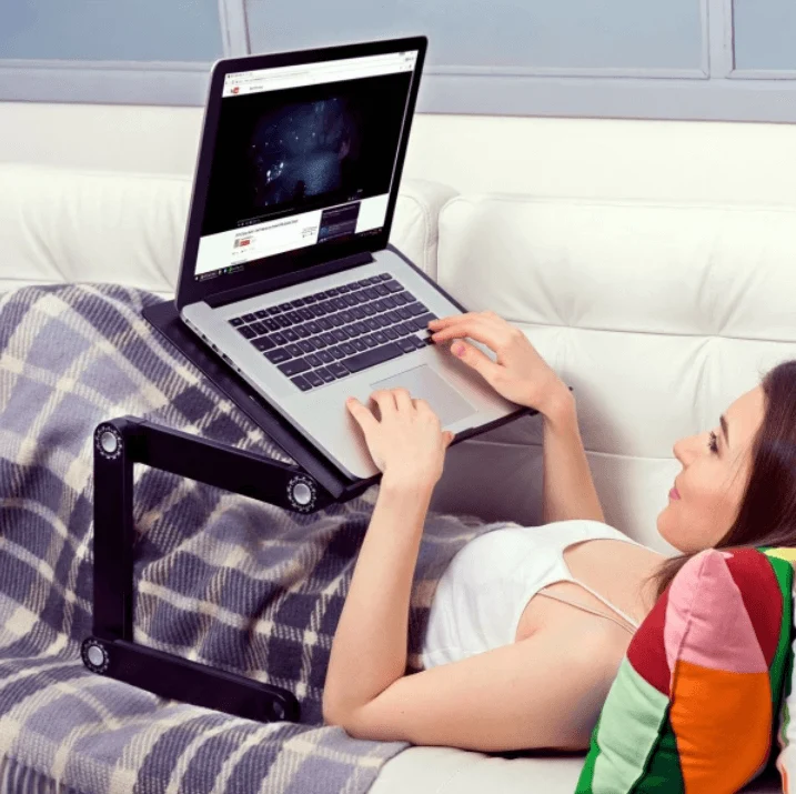 Support PC Portable Ergonomique - Réglable 360° - Confort & Santé