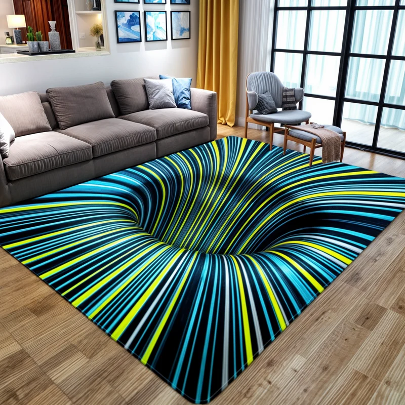 Tapis Illusion Géométrique - Déco Maison Moderne