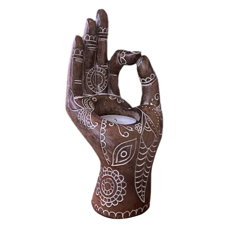 Bougeoir Main Bouddha - Déco Zen - Sérénité
