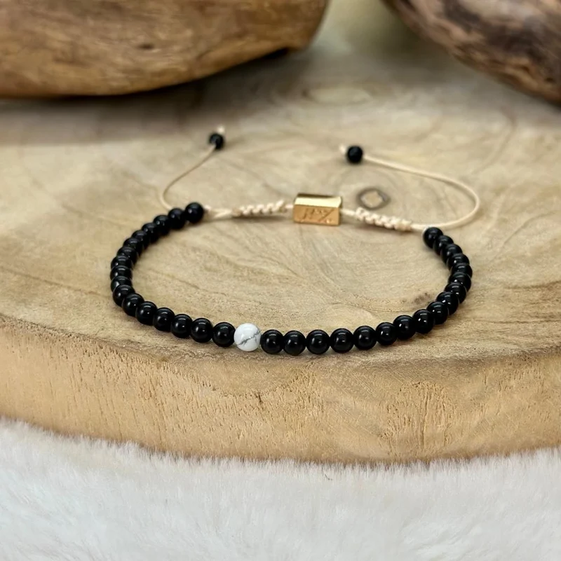 Bracelet obsidienne 6 mm