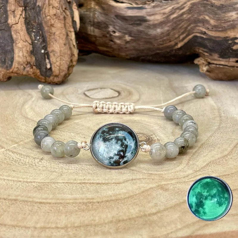 Bracelet pleine lune en labradorite