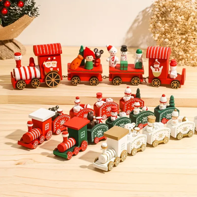 Train de Noël Miniature Coloré