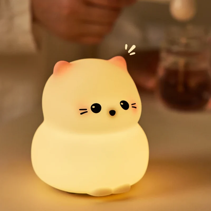 Veilleuse Chaton Doux Lumineux