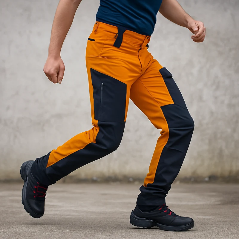 Pantalon de Travail Homme Multipoche Orange