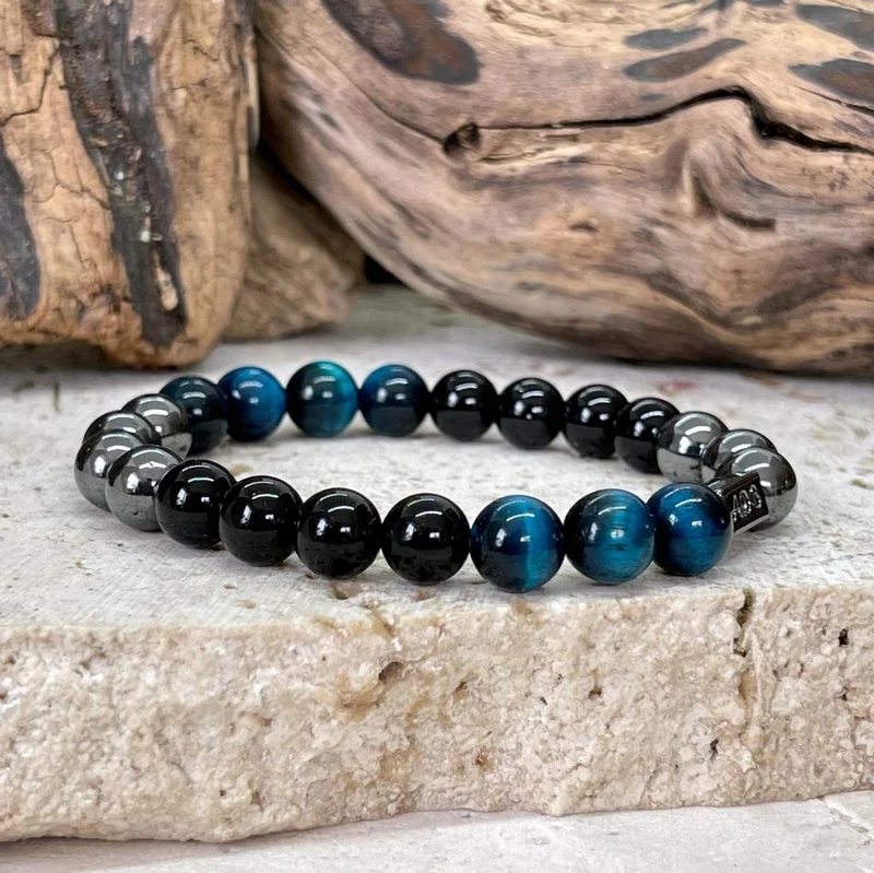 Bracelet triple protection en odt bleu