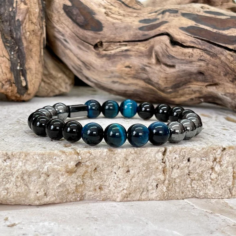 Bracelet triple protection en odt bleu