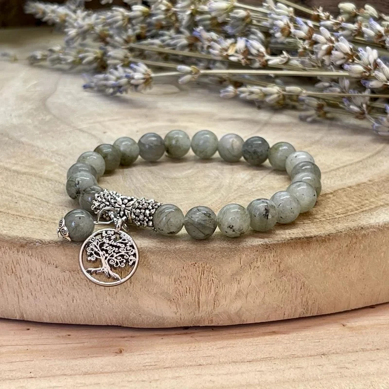 Bracelet arbre de vie en labradorite