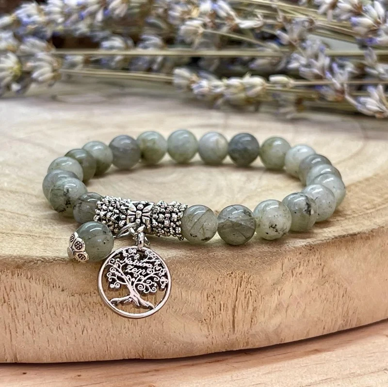 Bracelet arbre de vie en labradorite