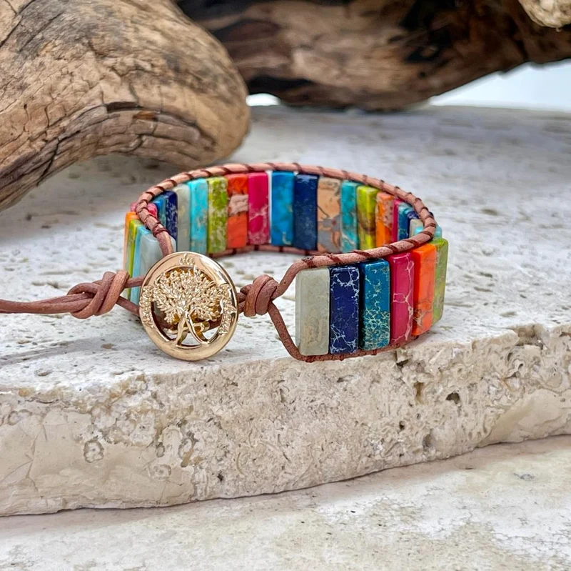 Bracelet 7 chakras lingots d'équilibre