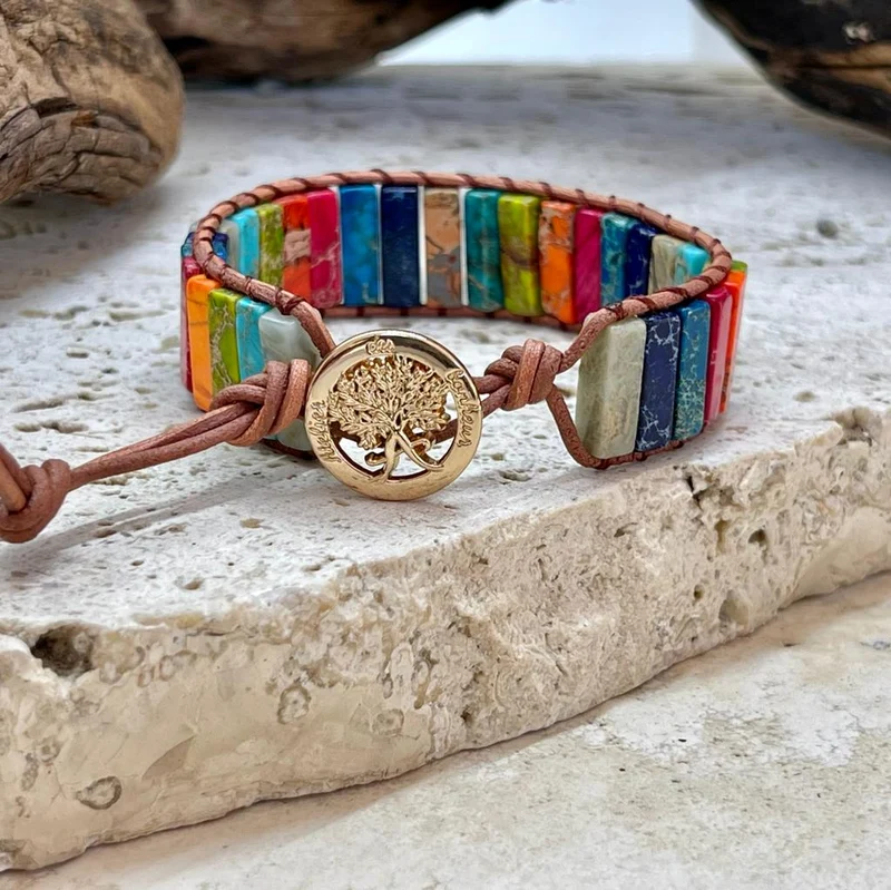 Bracelet 7 chakras lingots d'équilibre