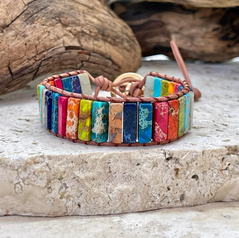 Bracelet 7 chakras lingots d'équilibre