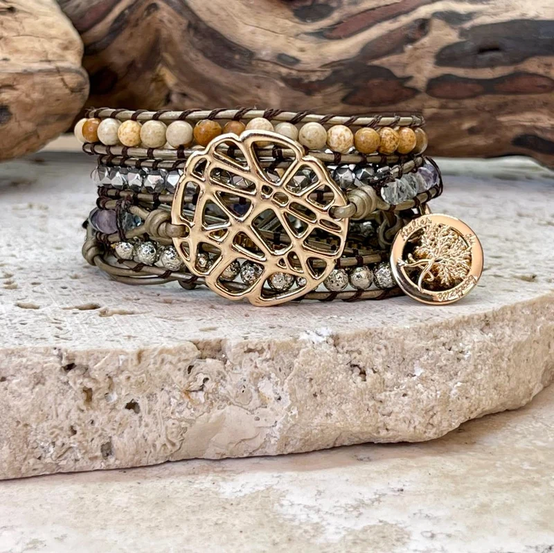 Bracelet de créativité tressé en plaqué or