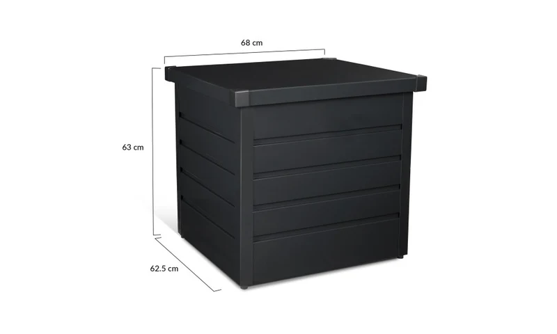 Coffre de rangement pour extérieur gris anthracite en acier galvanisé 200L