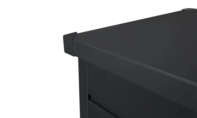 Coffre de rangement pour extérieur gris anthracite en acier galvanisé 200L
