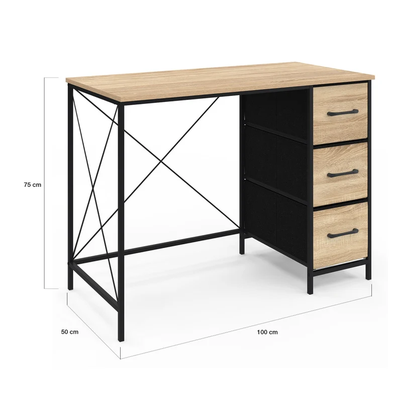 Bureau Iris 3 tiroirs