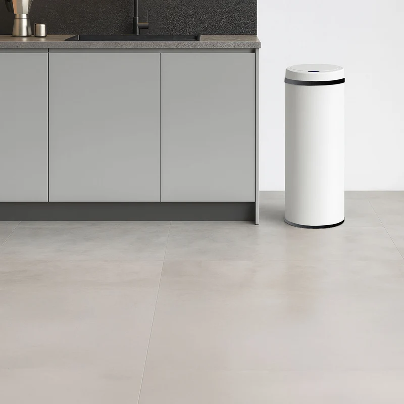 Poubelle 50 L automatique Blanche