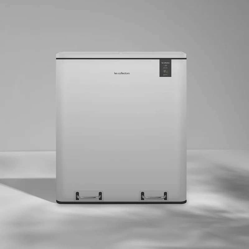 Poubelle 2x30L Blanche