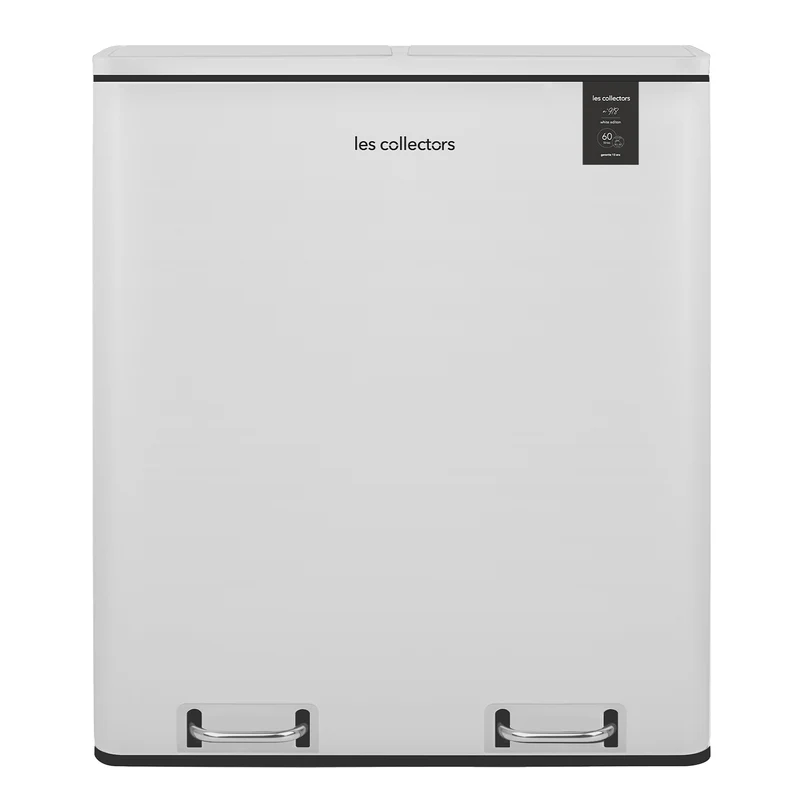 Poubelle 2x30L Blanche