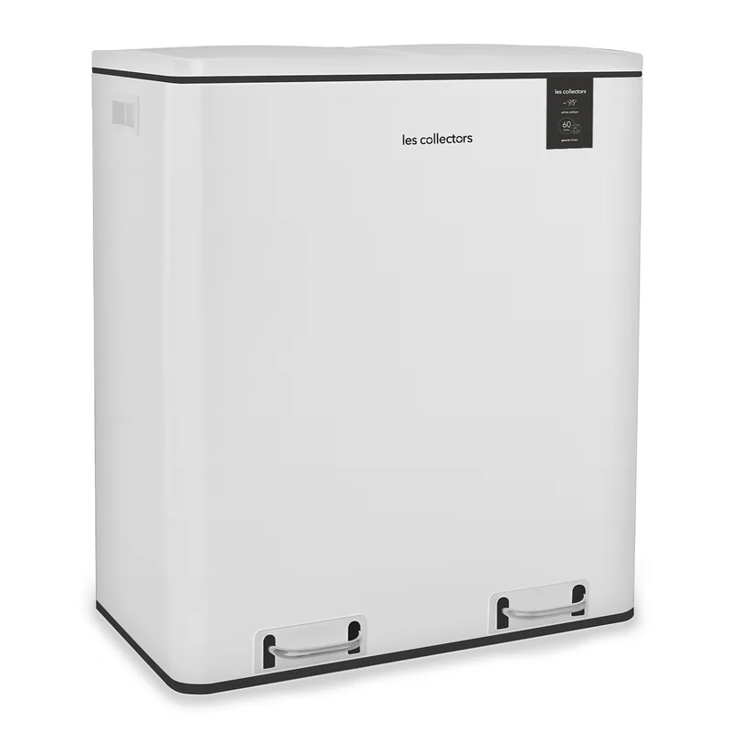 Poubelle 2x30L Blanche