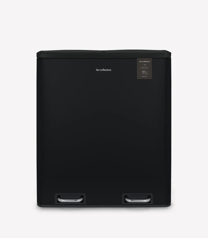 Poubelle de tri 2x30L Noir