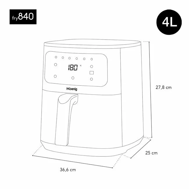 Friteuse sans huile 4L