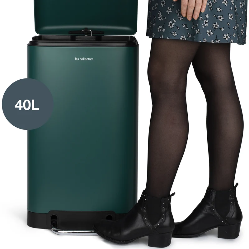 Poubelle pédale 40L - édition vert canard