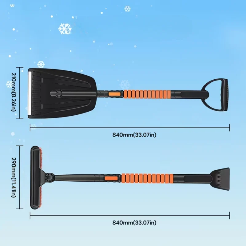 Outil Déneigement 4-en-1 Compact pour Voiture