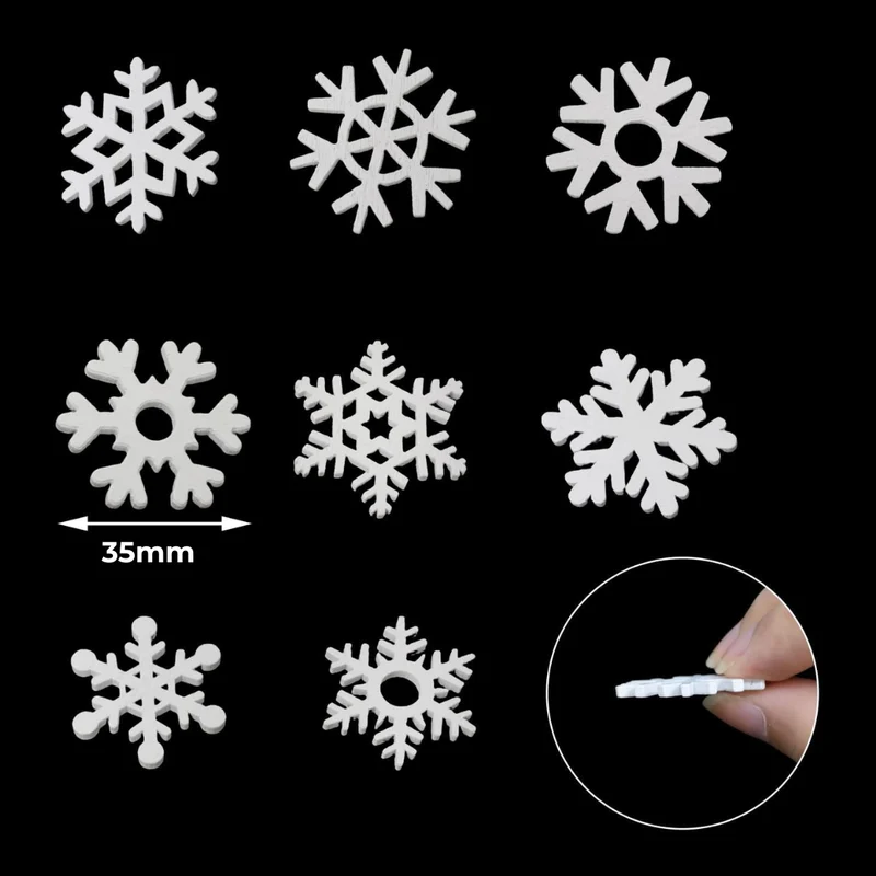 Mini Flocons de Neige Blancs Délicats