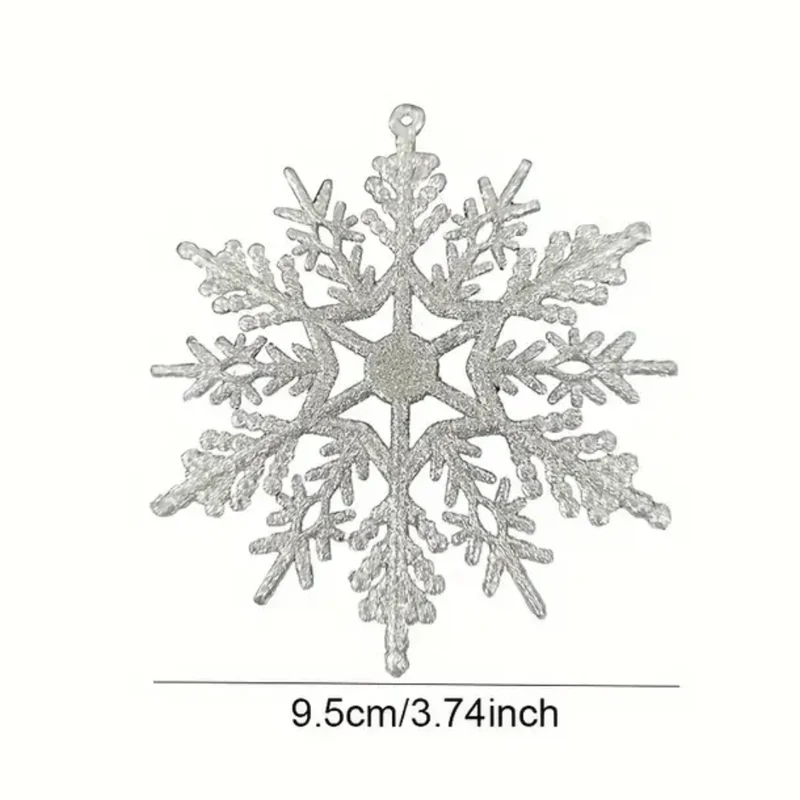 Flocons de Neige Pailletés (Lot de 12)