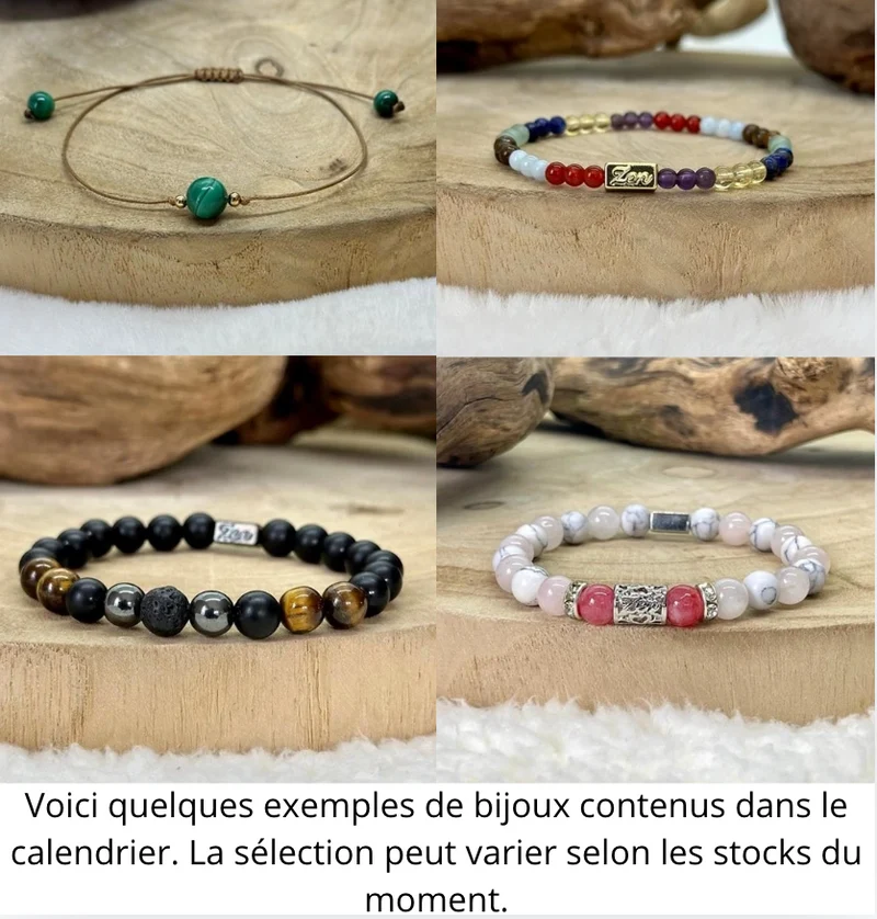 Calendrier de l'Avent BIJOUX EN PIERRES
