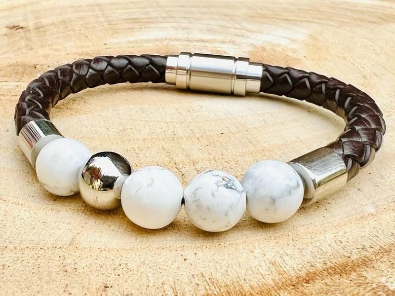 Bracelet équilibre en Howlite