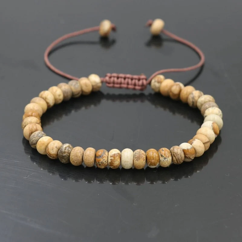 Bracelet harmonisation en jaspe paysage