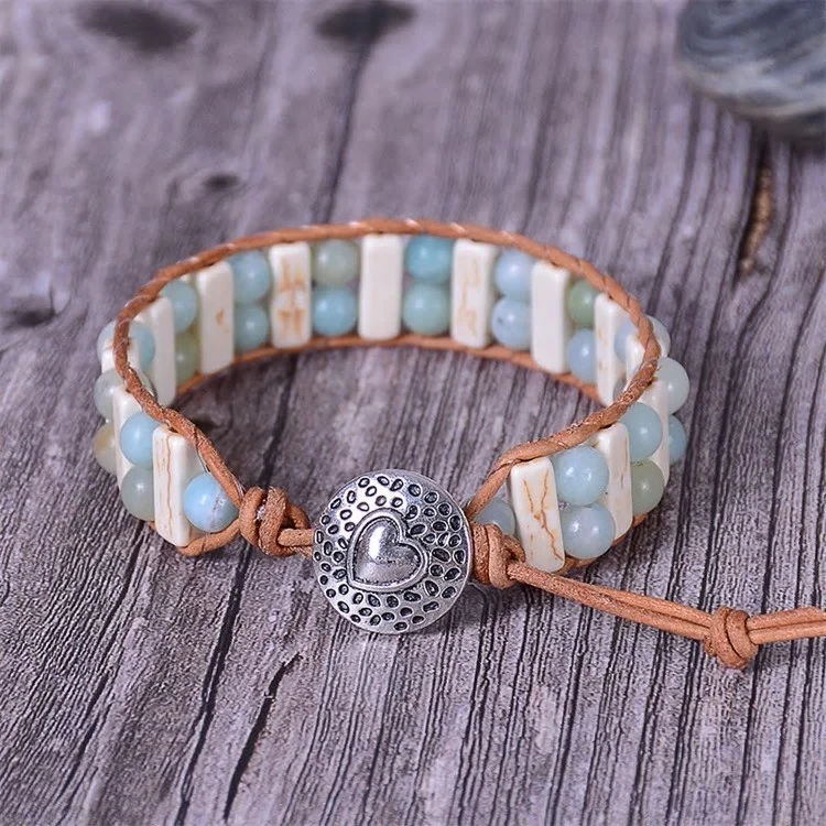 Bracelet chance et courage en amazonite