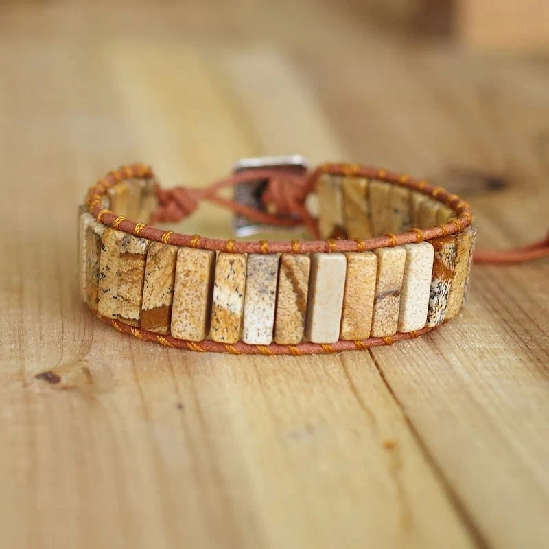 Bracelet de protection en jaspe paysage