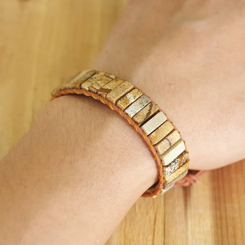 Bracelet de protection en jaspe paysage
