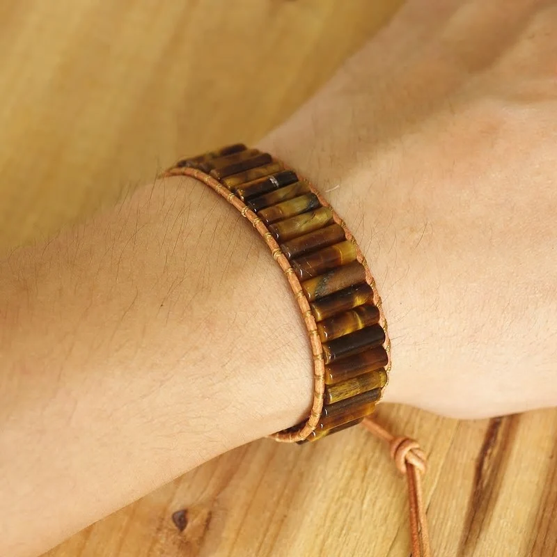 Bracelet de fraternité en oeil de tigre