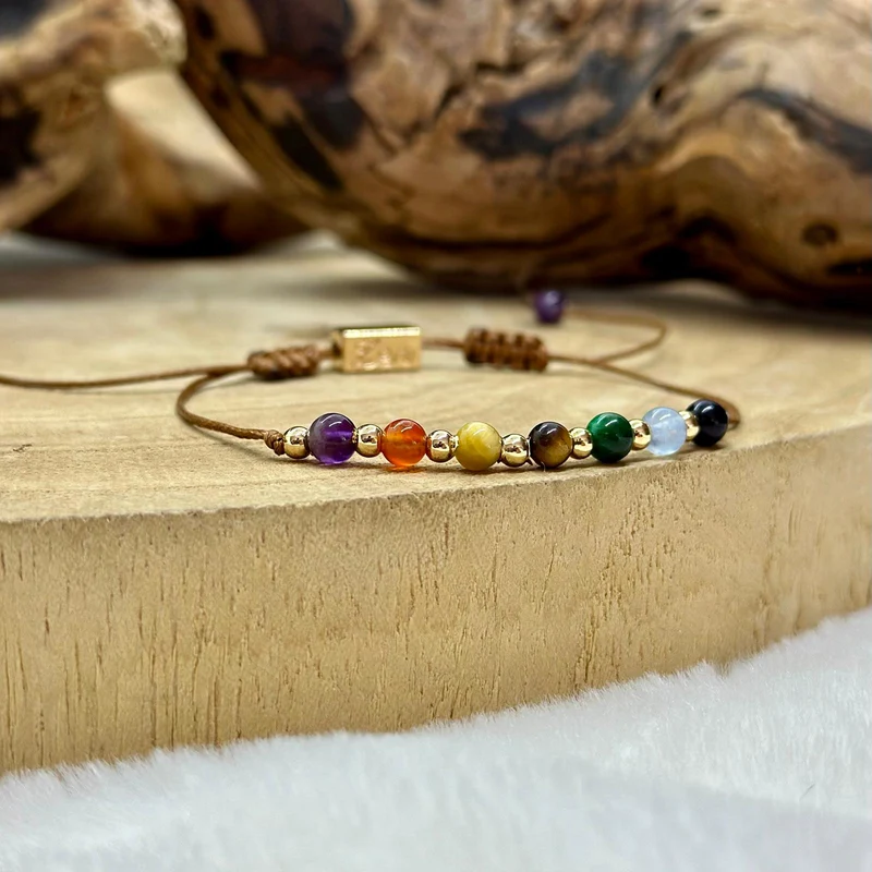 Bracelet 7 chakra en pierres