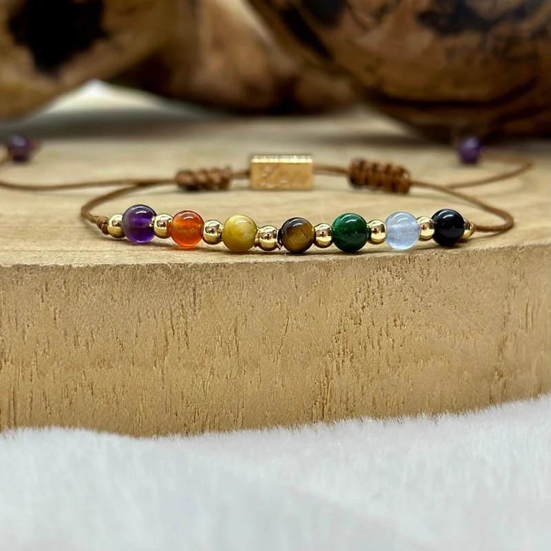 Bracelet 7 chakra en pierres