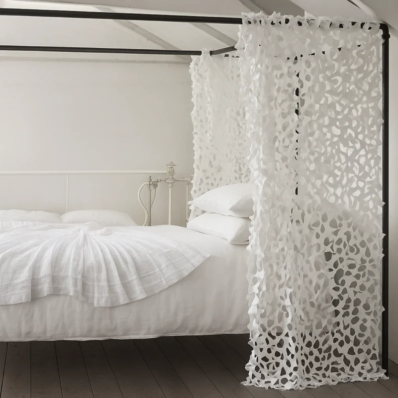 Voile d'ombrage Camouflage Blanc